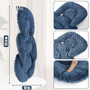Infant Car Seat Insert Head and Body Support, GFU Reversible Newborn Insert for Carseat with Strap Pads, Soft Stroller Cushion Pillow Insert for Boys and Girls, Fits for Stroller, Swing, Blue by TinyTreasures Baby Boutique