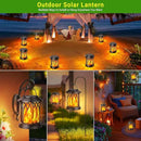 KOOPER 4 Pack Solar Lantern Outdoor Lights, Upgraded Flickering Flame Solar Lanterns Lights Outdoor Waterproof, Hanging Outdoor Solar Lanterns Lights, Solar Powered Lanterns for Yard Garden Decor by GreenHaven Gardens