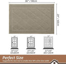 BEQHAUSE Dirt Trapper Door Mat 24" x 36", Doormat Non-Slip Entryway Rugs Washable, Dog Door Mat Stain Resistant and Absorbent Welcome Floor Mat for Front Back Door, Muddy Wet Shoes & Paws, Beige by CozyNest Decor