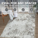 6x9 Area Rugs for Living Room Rug Washable: Modern Rug for Dining Room Bedroom Carpet Non Slip Low Pile 6 by 9 Indoor Abstract Nursery Home Office Brown Grey by TinyTreasures Baby Boutique