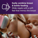 Philips Avent Natural Baby Bottles with Natural Response Nipples (Slow Flow, Flow 2), 4oz, Pink, 4-Pack, SCY900/14 by TinyTreasures Baby Boutique