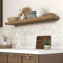Floating Shelves - 8" Deep Rustic Reclaimed Barnwood Wall Hanging Shelves with Invisible Heavy-Duty Metal Bracket - Wall Mounted - Farmhouse Style - 48 inches, Distressed Natural by CozyNest Decor