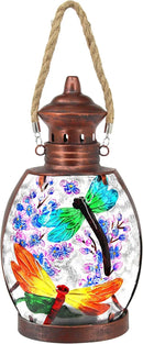 Hanging Solar Lantern Outdoor Waterproof Dragonfly Decor Solar Lights Tabletop Lamp for Outdoor Garden Yard Patio Ornament by GreenHaven Gardens