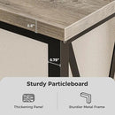 SUPERJARE 70 Inch Console Table with Outlets and USB-C Port, Extra Long Behind Couch Sofa Table with X-Shaped Design, Narrow for Entryway, Living Room, Metal Frame, Wooden Top, Grey Oak by CozyNest Decor