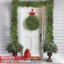 6 Ft Real Touch Christmas Garland Indoor with Pine Cone,Thick and Lush，Soft Bendable Mantle Garland Christmas, Lifelike Cedar Garland, Christmas Garland for Mantle,Indoor Christmas Decorations by CozyNest Decor