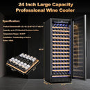 24 Inch Wine Cooler Refrigerator,179 Bottles Wine Fridge Large Capacity Professional Wine Cellars with Powerful Compressor,Quiet Operation and Elegant Design, Black by CozyNest Decor