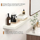 Floating Shelves - 10.3 Inch Deep Wall Shelf for Decor & Storage - Wall Mounted Display Shelving with Invisible Heavy-Duty Metal Bracket - 36" W x 10.3" D x 1.8" H - Set of 1 - Rustic White by CozyNest Decor