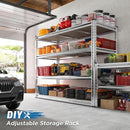 REIBII Garage Shelving, 4 Tier Storage Shelves Load 2000LBS, Adjustable Garage Shelving Heavy Duty, Metal Shelves Unit for Basement, Warehouse, 48" W x 60" H x 18" D, Galvanized by CozyNest Decor