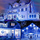 Brightown C9 LED Christmas String Lights, 66ft 100 LED Waterproof Strawberry String Lights, Plug-in Extendable Green Wire Lights String for Outdoor Outside Patio Party Decoration, Blue and White by GreenHaven Gardens