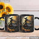 Personalized Witch Accent Cup - Halloween Coffee Mug With Names for Women, Custom Witchy Gift for Her and Girls by TinyTreasures Baby Boutique