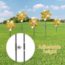 BATTIFE Golden Pinwheels for Garden, 10 Pack Reflective Wind Spinner to Scare Birds Away, Sparkly Pinwheel Deterrent, Outdoor Gold Pinwheel for Lawn and Patio by GreenHaven Gardens