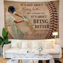 yowecso Baseball Tapestry Sport Theme Tapestry Wall Hanging for Bedroom Baseball Tapestries Aesthetic Wall Decor for Home Dorm Living Room 50"x60" by CozyNest Decor