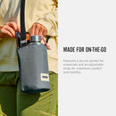 BLACK + BLUM Insulated Bottle Bag - Made with Recycled PET and BPA Free - Bottle Bag for On The Go, Slate by TinyTreasures Baby Boutique