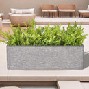 24 Inch Rectangular Concrete Planter,Durable All-Weather Use with Drainage Holes,Large Rectangular Planter for Outdoor Indoor Plants by CozyNest Decor