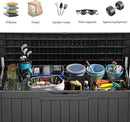 YITAHOME 80 Gallon Outdoor Storage Box, Large Water Resistant Resin Deck Box, Indoor Outdoor Lockable Storage Container for Patio, Garden, Cushions, Tools, Equipment (Dark Gray) by GreenHaven Gardens