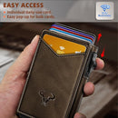 BULLIANT Men Wallet,Money Clip Wallet Slim For Gift Men 9Cards-Metal Credit Card Case in Magnetic Leather Flip by TinyTreasures Baby Boutique