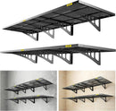 4-pack 2x3ft Adjustable Garage Wall Shelving 1120lbs Load Capacity Heavy Duty Wall Mounted Storage Shelf Metal Floating Shelves for Garage(Black) by GreenHaven Gardens