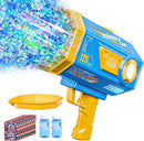 BOMOCO Bubble Gun,125 Holes Bubble Machine Bubbles for Kids Age 3-12,Bubble Blaster Gun with Bubble Solution Summer Outdoor Bubble Toys Birthday Wedding Halloween Party Favors Gifts Bubble Maker,Blue by TinyTreasures Baby Boutique