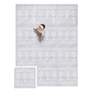Lillefolk Baby Play Mat for Floor – 6x8ft Gray | Soft Non Toxic Premium EVA Foam Tiles for Tummy Time, Crawling & Playroom – Waterproof Interlocking Floor Mat for Babies & Toddlers (12 Tiles) by TinyTreasures Baby Boutique