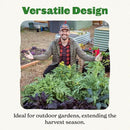 Epic Gardening 5-in-1 Modular Galvanized Raised Garden Bed Kit, 15" Tall Metal Planter Box, Durable Aluzinc Steel Raised Garden Bed Outdoor for Vegetables, Herbs, Flowers & Fruits - Round - Mist Green by GreenHaven Gardens