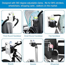 Accmor Stroller Cup Holder with Phone Holder, Bike Cup Holder, Universal Cup Holder for Uppababy Nuna Doona Strollers, 2-in-1 Cup Phone Holder for Stroller, Bike, Wheelchair, Walker, Scooter by TinyTreasures Baby Boutique