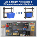 WORKPRO 5-Tier Steel Shelving Unit-Black, 27-2/5”W x 11-7/10”D x 60”H, Adjustable Storage Rack, Heavy Duty Shelf with MDF Board, 1650 lbs Load Capacity (Total) for Garage, Basement, Kitchen by GreenHaven Gardens