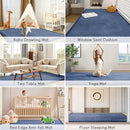 Baby Play Mat 1.2" Thick Memory Foam Nursery Rug Area Rug, 13’1” X 6’7” Yoga Mat Playmat Crawling Mat for Baby,Toddlers,Infants,Kids,Floor Mat Tatami Mat for Living Room with Non-Slip(Blue) by CozyNest Decor
