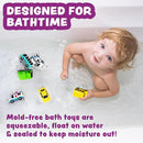 Tub Works® Vehicles™ Bath Cars Mold Free Bath Toys, 6 Pack | Sealed, No Hole Bath Toys Design Keeps Moisture Out | Soft, Squeezable & Float on Water | Fun Baby & Toddler Bath Toys | City Car Bath Toys by TinyTreasures Baby Boutique