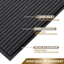 Yimobra Front Door Mat Outdoor Indoor Entrance, 100% Waterproof All-Season All Weather Doormat, Welcome Matt Outside Entry, Non Slip, Low Profile, Heavy Duty Patio Porch Floor Mats,29.5 x 17,Grey by CozyNest Decor