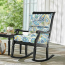 LVTXIII 2 Pack Outdoor/Indoor High Back Chair Cushions, Deep Seat Patio Seat and Back Cushion Set, Stuffed High Rebound Foam Rocking Chair Cushions, 44”x22”x4”, Paisley Blue by GreenHaven Gardens