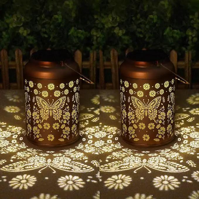 2 Pack Butterfly Solar Lanterns Outdoor Waterproof - Hanging Butterflies Solar Lights Garden Decor, Birthday Gifts for Women, Mom, Mothers Day Gifts, Outdoor Decor for Patio, Yard, photo 8 of 8