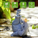 Solar Elephant Statues for Garden Decor - Elephant Handstand Mother&Son Solar Statue with Solar Butterfly,Best Birthday Gifts for Mom,Women by GreenHaven Gardens