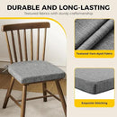 downluxe Indoor Chair Cushions for Dining Chairs, Soft and Comfortable Textured Foam Kitchen Chair Pads with Ties and Non-Slip Backing, 16" x 16" x 2", Dark Grey, 4 Pack by CozyNest Decor