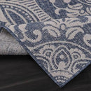 Medallion Outdoor Rug 5x7 Washable Outside Carpet for Indoor Patio Porch Waterproof Easy Cleaning Non Shedding Area Rugs Blue 5 x 7 by CozyNest Decor