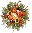 Fall Wreaths for Front Door 24 Inch Fall Wreath with Pumpkins, Sunflowers & Berries – Outdoor Autumn Wreath for Porch, Thanksgiving, Halloween & Harvest Decor by CozyNest Decor