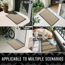 Yimobra Front Door Mat Outdoor Indoor 72x24, All-Season, All-Weather, Heavy Duty Welcome Door Mats Outside Entrance, Non Slip Porch Patio Entrance Mat, Light Beige by CozyNest Decor