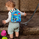 Accmor Toddler Backpack Leash with Anti Lost Wrist Link, Cute Mini Child Walking Harnesses Keep Kids Close Back Pack Rope Tether Rein for Baby Boys (Light Blue/Dino) by TinyTreasures Baby Boutique