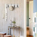 HBCY Creations Rustic Coat Rack - Wall Mounted Whitewash 24" Entryway Coat Hooks - 5 Rustic Hooks, Solid Pine Wood. Perfect Touch for Your Entryway, Kitchen, Bathroom... (Whitewash) by CozyNest Decor