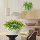 WOUSIWER 13 inch 2Pack Large Hanging Planters for Outdoor Indoor Plants with Drainage Holes and Chain, Round Hanging Flower Pots for Garden Home Porch Decor, White Speckles by GreenHaven Gardens