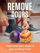 Sneaker Balls Odor-Fighting Shoe Fresheners, Eliminates Unpleasant Smells, Perfect For Sneakers, Gym Bags, Gear Bags, Drawers, Lockers, And More!, Fireside X-Mas, 6 Pack by CozyNest Decor