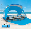 Beach Tent, Portable Sun Shelter for 2/3/4/6-8 Person with UPF 50+ UV Protection, Easy Setup Waterproof Beach Shade Canopy Cabana for Family Outdoor and Picnics, Fishing with Carrying Bag by TinyTreasures Baby Boutique