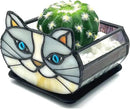 Cute Gray Cat Planter,Cat Succulent Planter,Unique Pots for Indoor Plants,Gifts for Plant Lovers Women Unique 4.33x3.54x2.95 in (Flower Pot Does not Include Plants) by GreenHaven Gardens