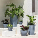 LA JOLIE MUSE Large Hanging Planters for Outdoor Plants - Hanging Flower Pots Weathered Gray (13.2 Inch, Set of 2) by CozyNest Decor