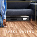 HOMELUX THEORY 2pc Low Profile Under Bed Storage Containers, Thin Under Couch Storage Organizer with Bins & Lids, Underbed Storage Box Ideal for Seasonal Clothes, Blankets, Fabric & Shoes (Dark Gray) by CozyNest Decor