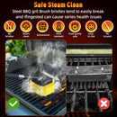 Bristle-Free Steam Cleaning Grill Brush, Safe for All Grill Griddle, Heat-Resistant Head, BBQ Grilling Gift for Men by GreenHaven Gardens