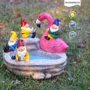 Garden Gnomes Statue Outdoor Gnome Decor Solar Gnome Statues Decoration for Lawn Yard Balcony Patio,Funny Gnome Riding Flamingo Figurine Mom Gift by GreenHaven Gardens