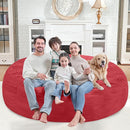 7FT Bean Bag Chair, Large Bean Bag Chairs with Memory Foam Filled, Fluffy Beanbag Sofa with Dutch Velvet Cover, Round BeanBag Chairs for Living Room, Playroom - Red by TinyTreasures Baby Boutique