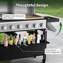 Brand-Man Griddle Grill Combo 6-Burner, 2 in 1 Versatile Propane Gas Grill and Griddle with Double Stainless Steel Lids, BBQ Combo for Outdoor Kitchen & Backyard Barbecue Cooking by GreenHaven Gardens