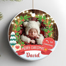 Personalized Baby First Christmas Ornament 2025 - Custom Ornament for New Babies, Boys, Girls - Sweet New Parents Keepsake - Christmas, Birthday Gift for Couples, Family, Welcoming Newborn by TinyTreasures Baby Boutique