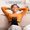 Microwave Heating Pad for Pain Relief, 17" x 9" Microwavable Heating Pads for Cramps, Back Pain, Neck Shoulder, Muscles, Knee, Joints, Natural Heat Pack Moist Heat, Black Cat by CozyNest Decor